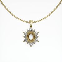 18K Yellow Gold Halo Pendant Setting Video