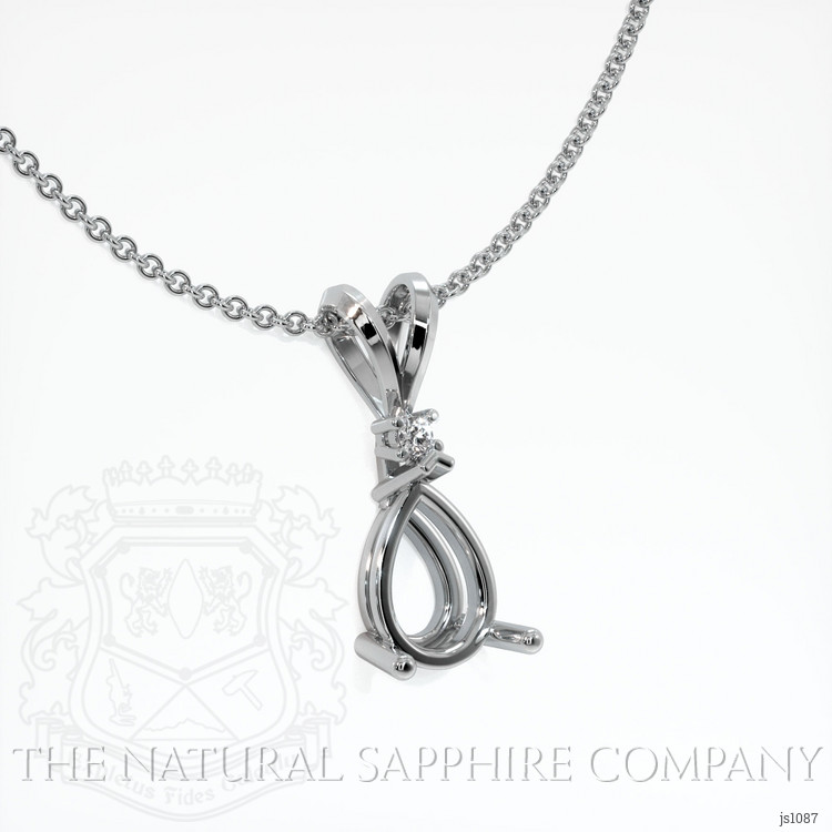 Platinum 950 Accent Stones Pendant Setting