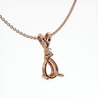 14K Rose Gold Accent Stones Pendant Setting Image