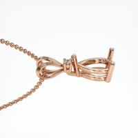 14K Rose Gold Accent Stones Pendant Setting Image