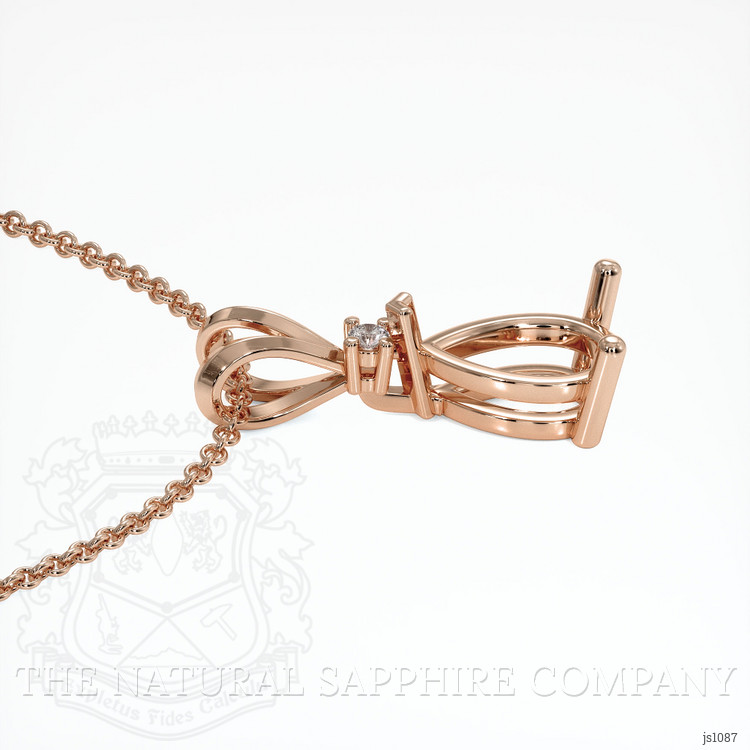 14K Rose Gold Accent Stones Pendant Setting
