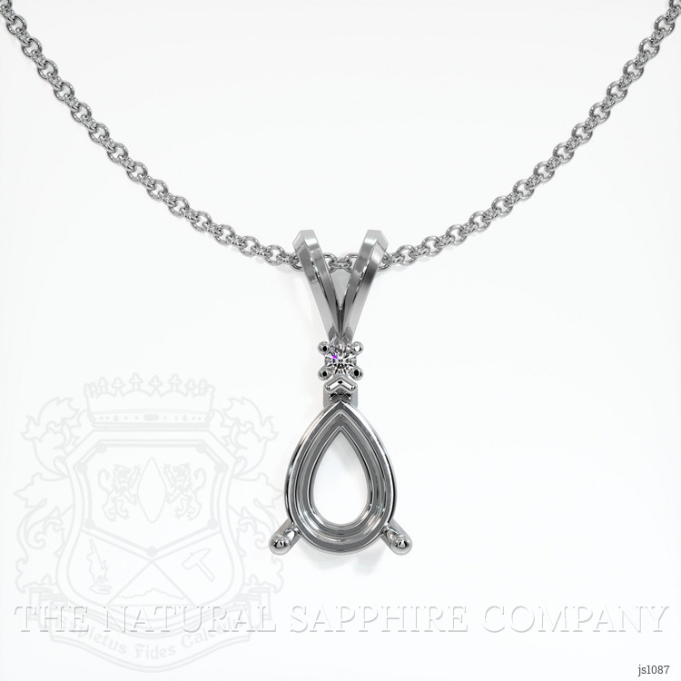 Silver Accent Stones Pendant Setting