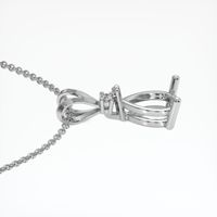 14K White Gold Accent Stones Pendant Setting Image