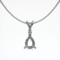 18K White Gold Accent Stones Pendant Setting Video