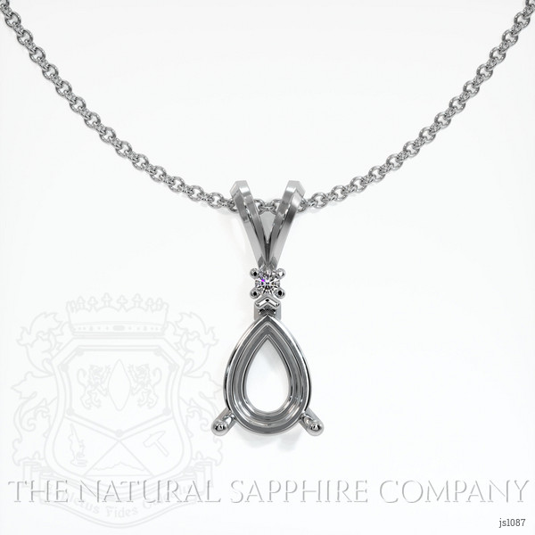  Emerald Pendant 1.64 Ct. 18K White Gold