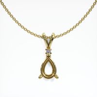 18K Yellow Gold Accent Stones Pendant Setting Video
