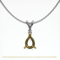 14K Yellow & White Accent Stones Pendant Setting Video