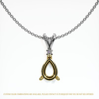 18K Yellow & White Accent Stones Pendant Setting Video