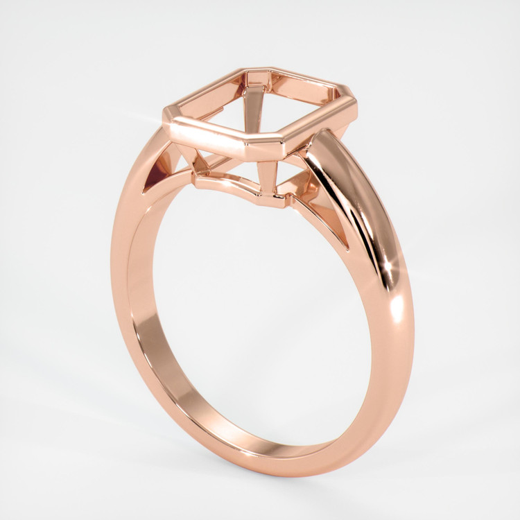 14K Rose Gold Men's Ring Setting