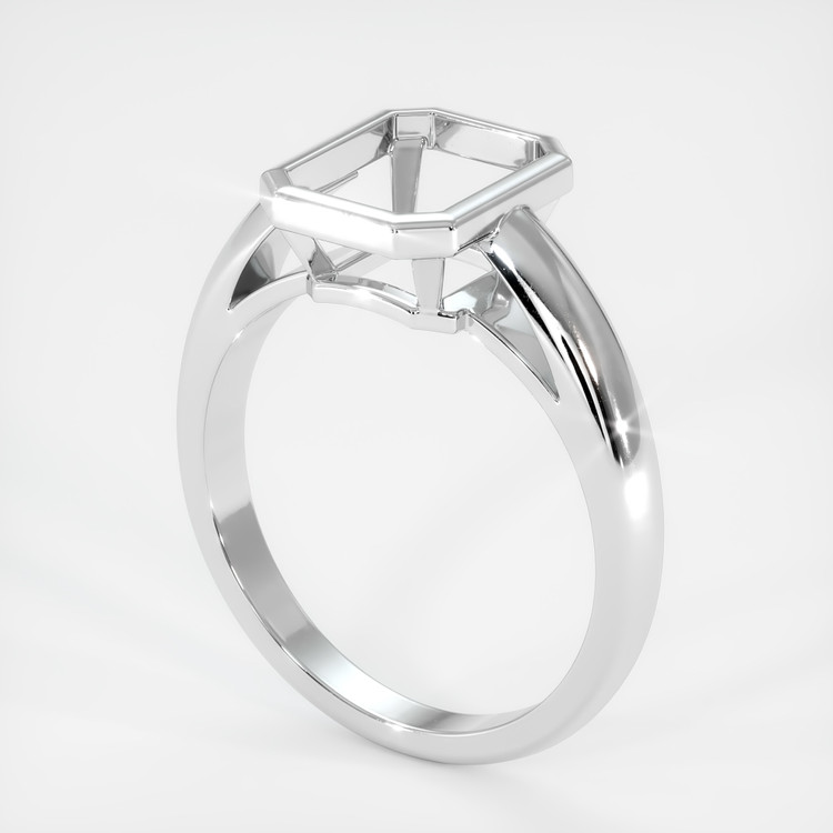 14K White Gold Men's Ring Setting