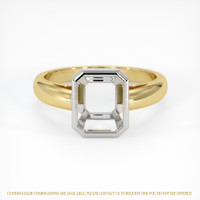 14K White & Yellow Men's Ring Setting Image