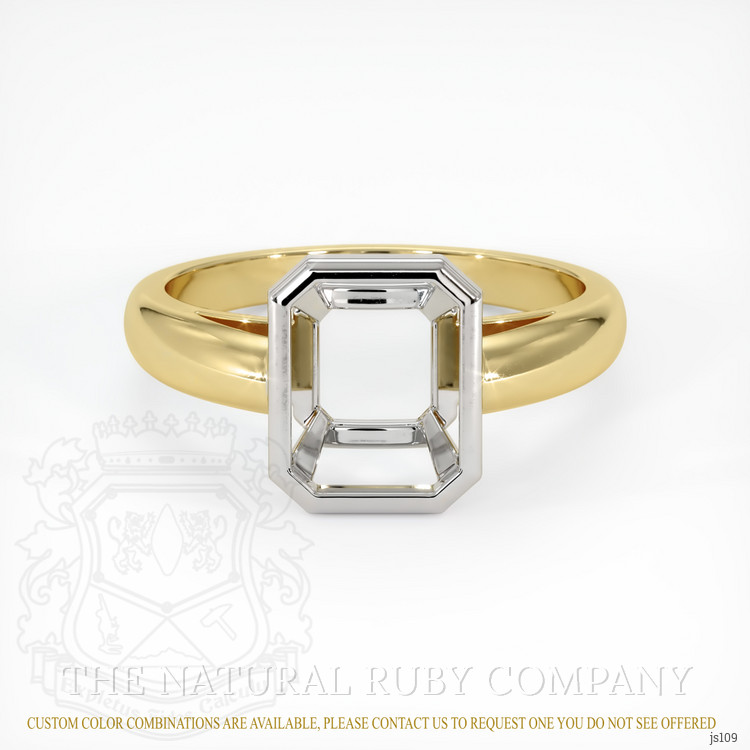 14K White & Yellow Men's Ring Setting