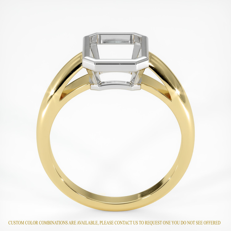 14K White & Yellow Men's Ring Setting