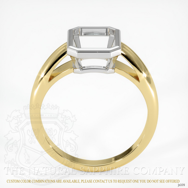 14K White & Yellow Men's Ring Setting