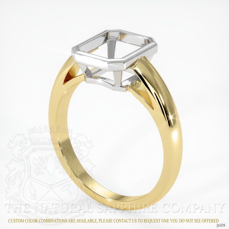 18K White & Yellow Men's Ring Setting