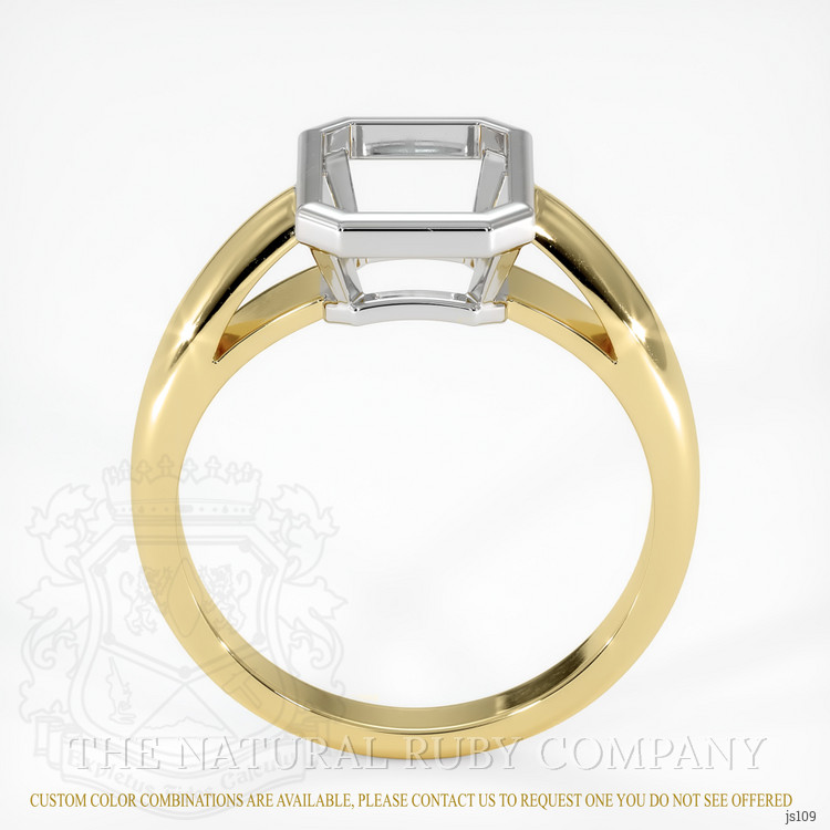 18K White & Yellow Men's Ring Setting