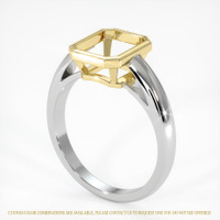 14K Yellow & White Men's Ring Setting Video