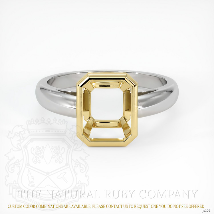 14K Yellow & White Men's Ring Setting