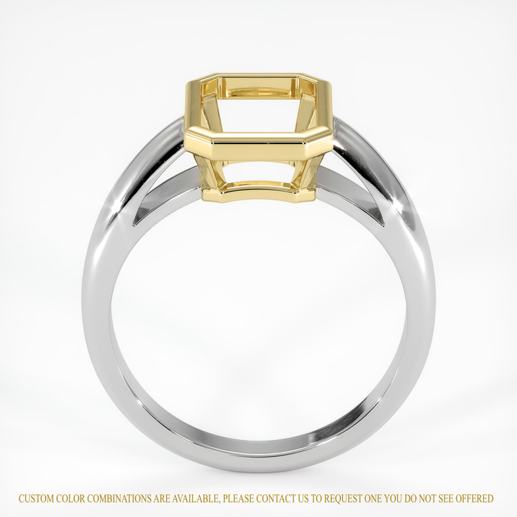 14K Yellow & White Men's Ring Setting