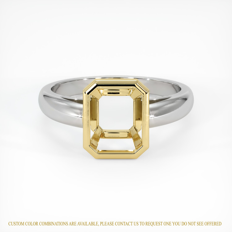 18K Yellow & White Men's Ring Setting