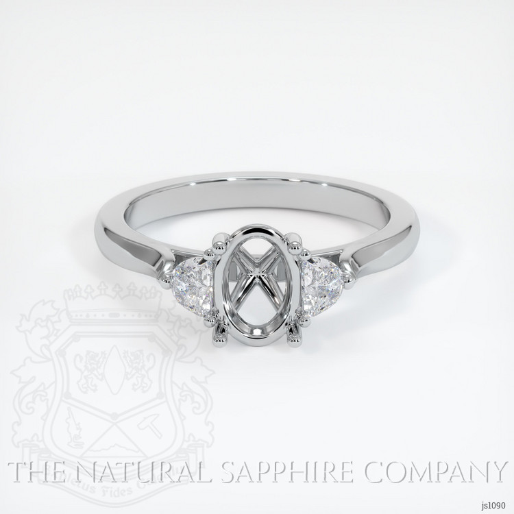 Platinum 950 Three Stone Ring Setting