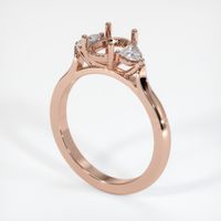 14K Rose Gold Three Stone Ring Setting Video