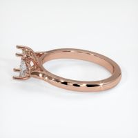 14K Rose Gold Three Stone Ring Setting Image