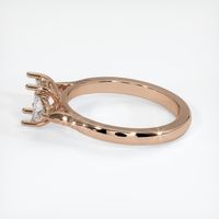 18K Rose Gold Three Stone Ring Setting Image