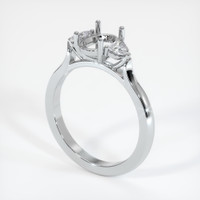 10K White Gold Three Stone Ring Setting Video