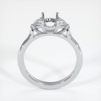 10K White Gold Three Stone Ring Setting Image