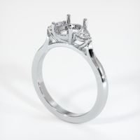 14K White Gold Three Stone Ring Setting Video