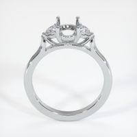18K White Gold Three Stone Ring Setting Image