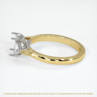 14K White & Yellow Three Stone Ring Setting Image