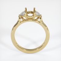 14K Yellow Gold Three Stone Ring Setting Image