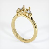 18K Yellow Gold Three Stone Ring Setting Video
