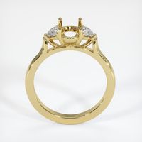 18K Yellow Gold Three Stone Ring Setting Image