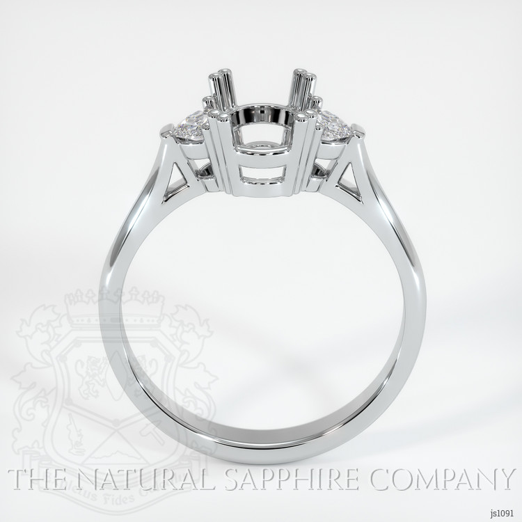Platinum 950 Three Stone Ring Setting