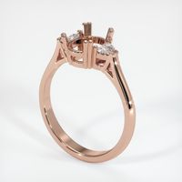 14K Rose Gold Three Stone Ring Setting Video