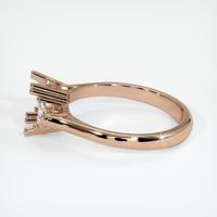 18K Rose Gold Three Stone Ring Setting Image
