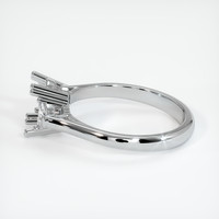 10K White Gold Three Stone Ring Setting Image