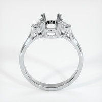 10K White Gold Three Stone Ring Setting Image