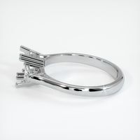 18K White Gold Three Stone Ring Setting Image