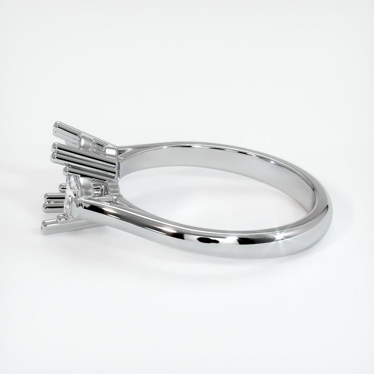 18K White Gold Three Stone Ring Setting