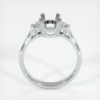 18K White Gold Three Stone Ring Setting Image