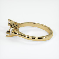10K Yellow Gold Three Stone Ring Setting Image