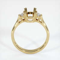 10K Yellow Gold Three Stone Ring Setting Image