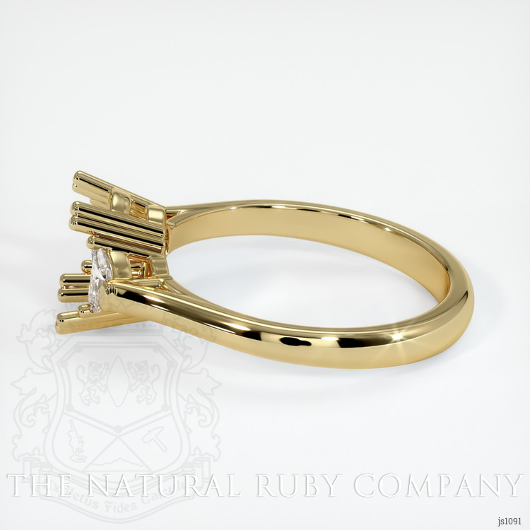14K Yellow Gold Three Stone Ring Setting