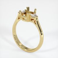18K Yellow Gold Three Stone Ring Setting Video