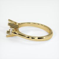 18K Yellow Gold Three Stone Ring Setting Image