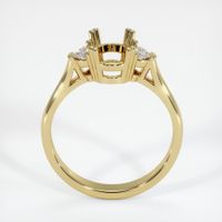 18K Yellow Gold Three Stone Ring Setting Image